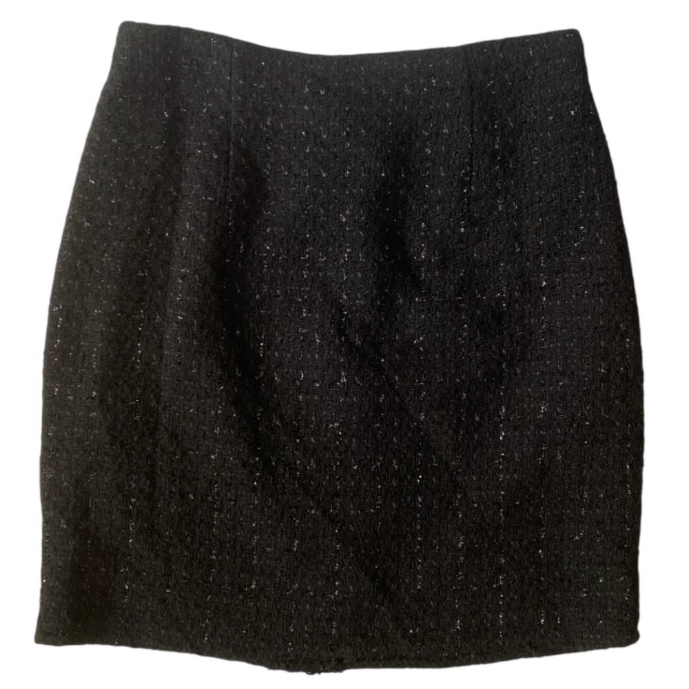 Vintage Maggie Lawrence sparkly yarn wool Blend Tweed Boucle mini skirt size 14